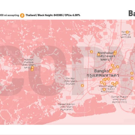 Bangkok - Bitcoin Locations City Map - Poster / Wall Art