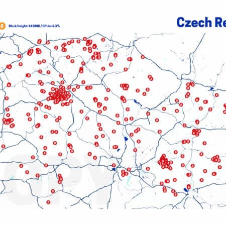 Czech Republic - Bitcoin Locations City Map - Poster / Wall Art