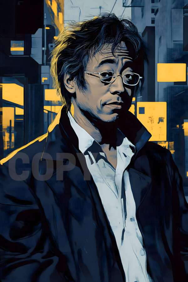 "Calm Satoshi Manga Style" poster in 24"x36" V2