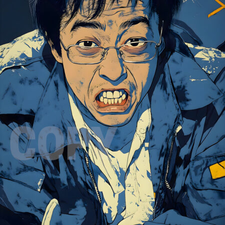 "Angry Satoshi Manga Style" poster in 24"x36" V2