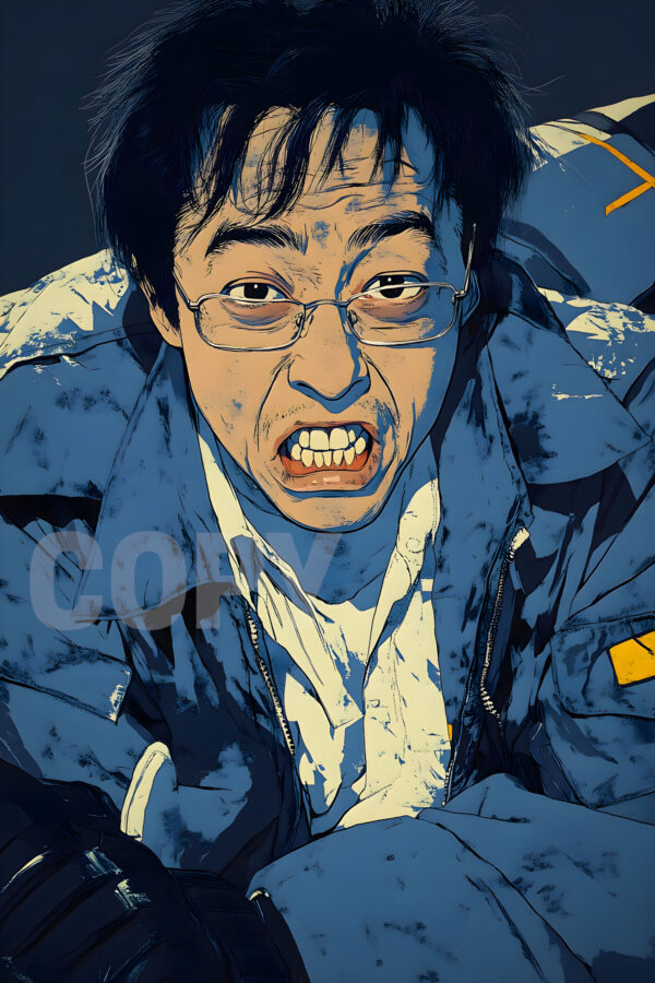 "Angry Satoshi Manga Style" poster in 24"x36" V2