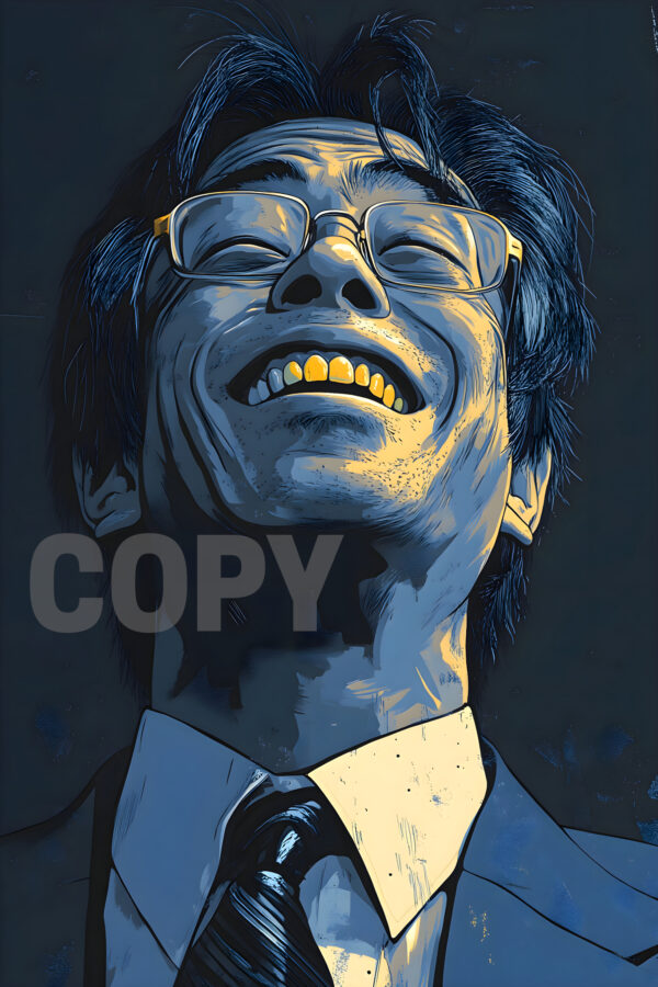 "Happy Satoshi Manga Style" poster in 24"x36" V1